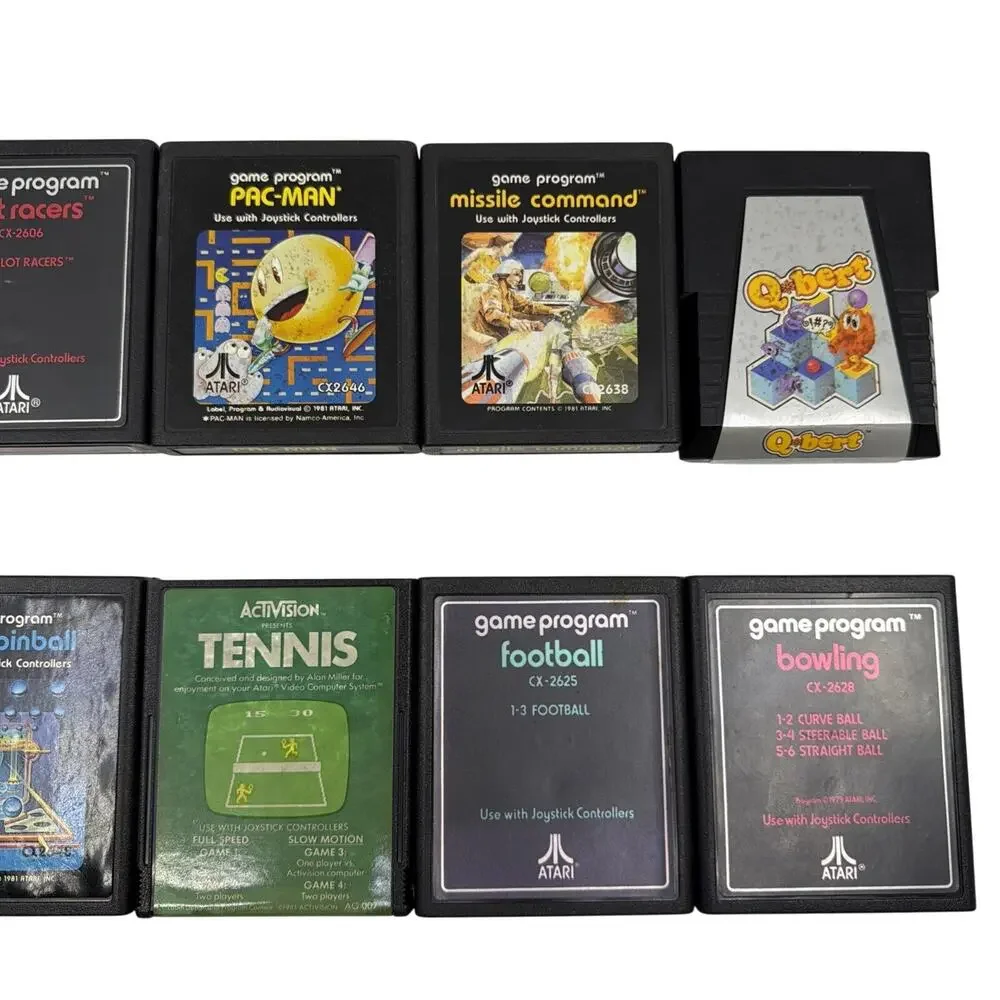 Atari Game Cartridge Lot of 10 Vintage Video Games Assorted Titles Bundle